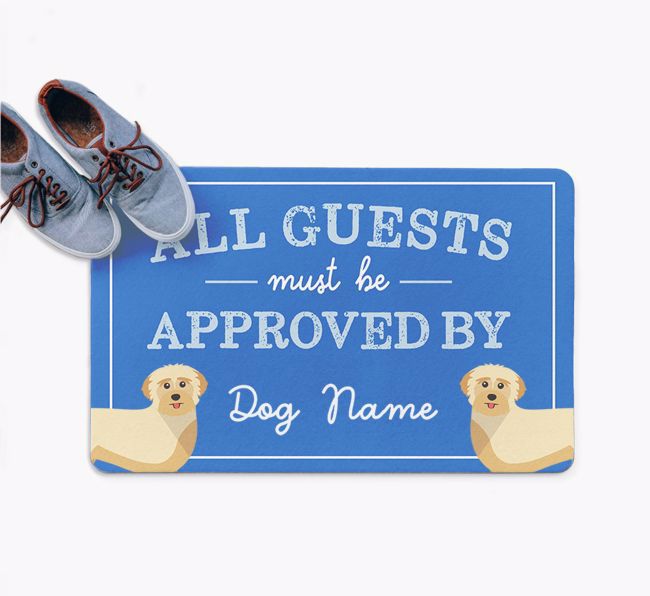 All Guests Must Be Approved By: Personalised {breedFullName} Doormat